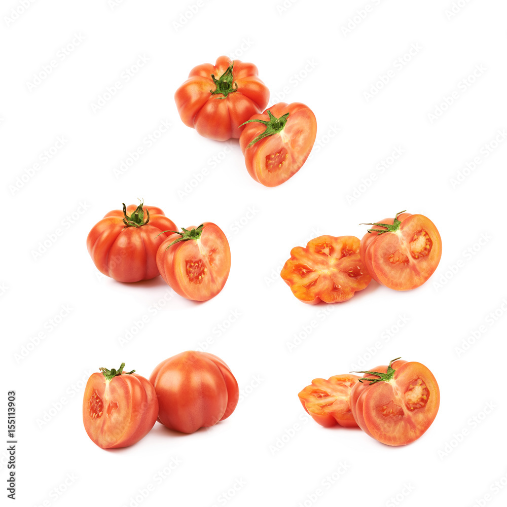 Ripe red beef tomato isolated Ripe red beef tomato isolated