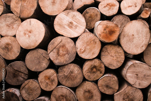 Background of firewood stack