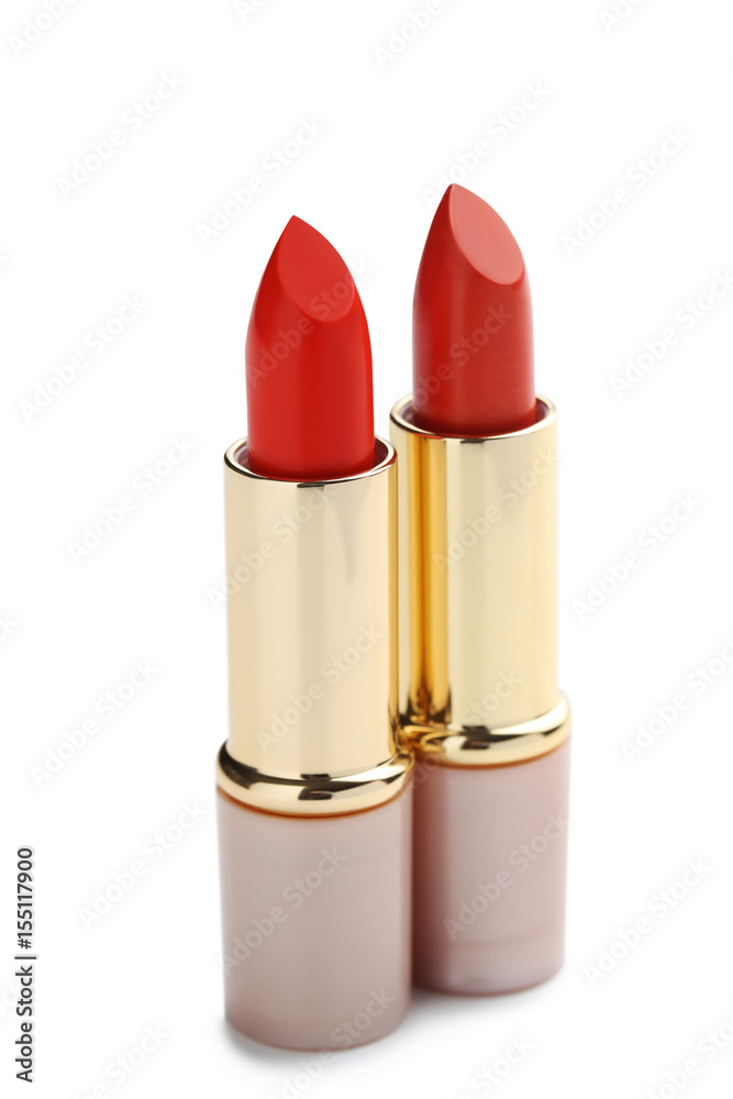 Red lipsticks isolated on a white Red lipsticks isolated on a white