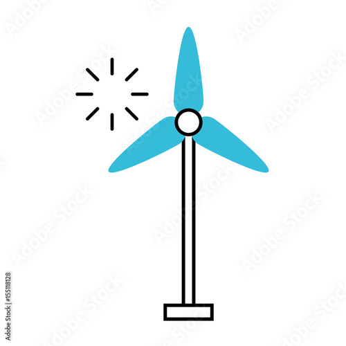 turbine wind energy icon vector illustration design