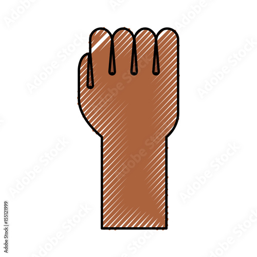 hand human fist icon vector illustration design