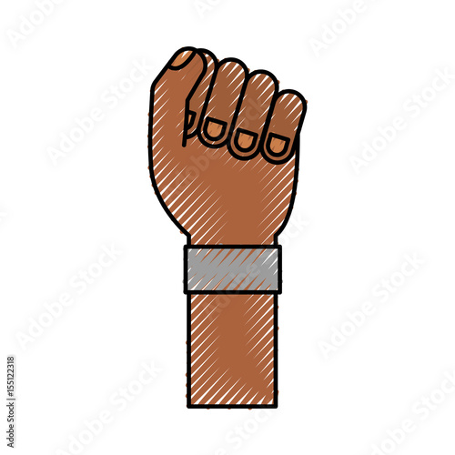 hand human fist icon vector illustration design