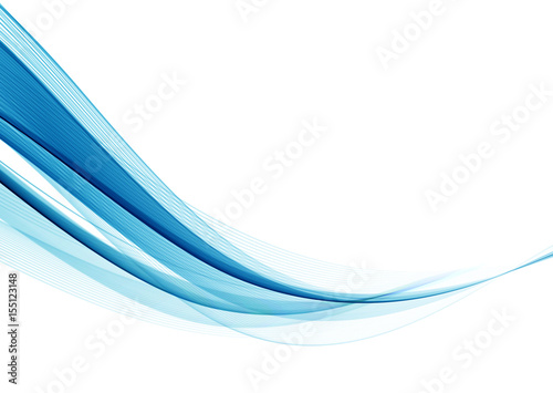 Abstract vector background, blue wavy