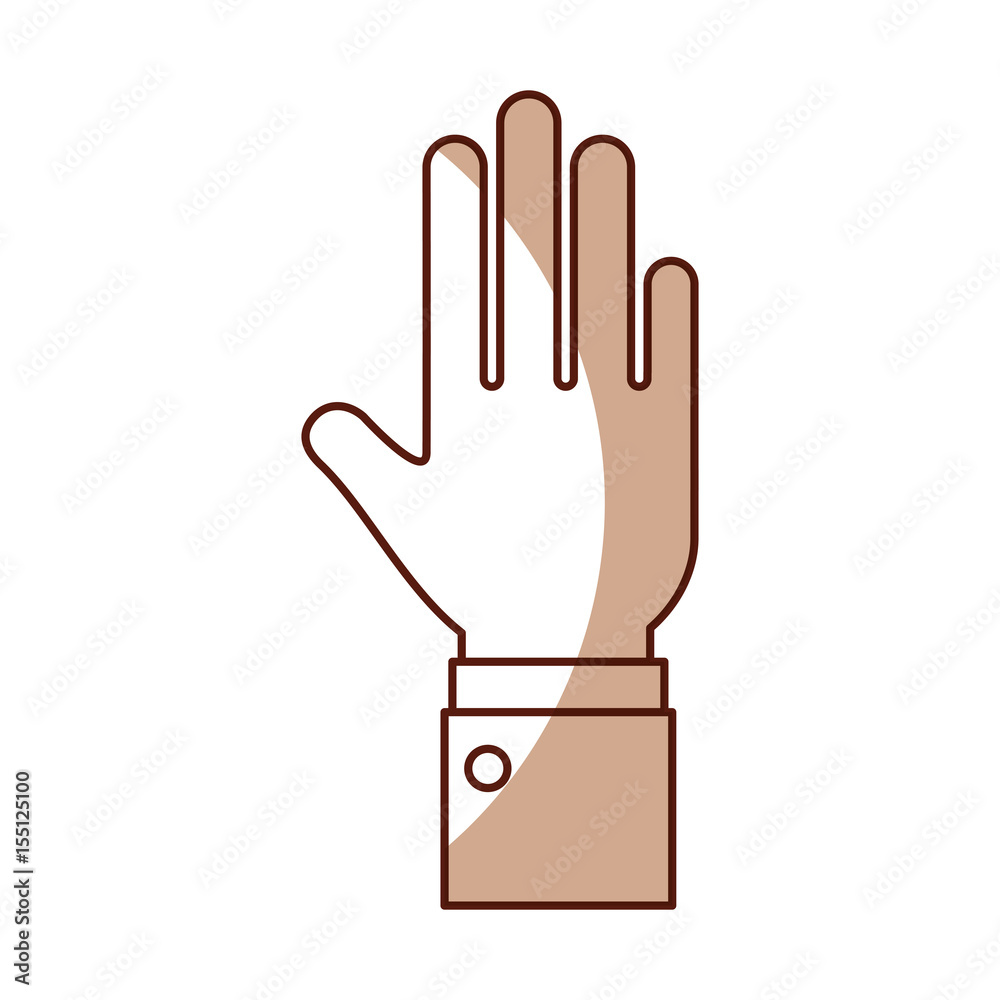 Obraz premium hand human open icon vector illustration design