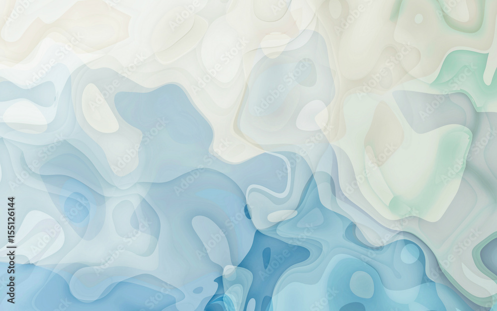 Obraz premium Abstract blue curve and wave background Watercolor Soft blue smooth and geometric Art