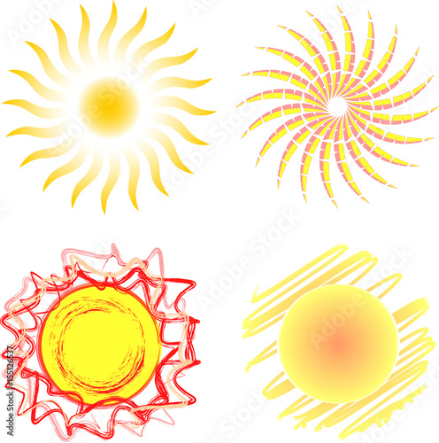 Gruppo di quattro tipi di Sole