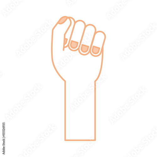 hand human fist icon vector illustration design
