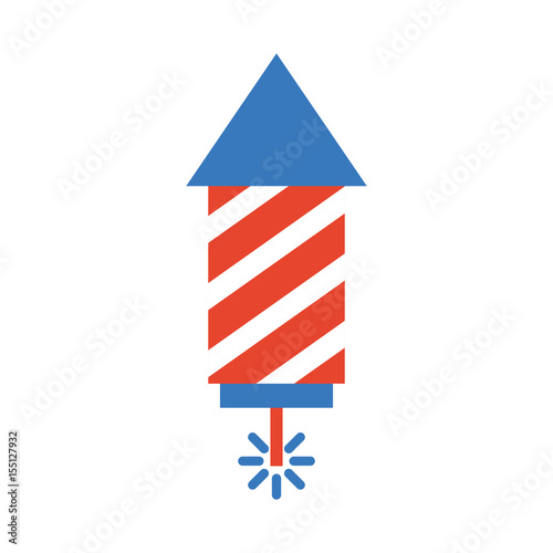 usa firework isolated icon vector illustration design