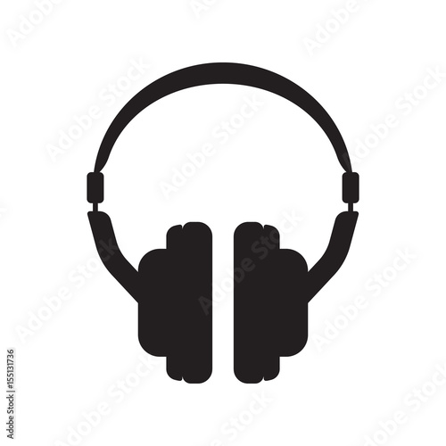 headphone icon on white background