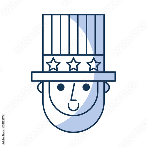 abraham lincoln with hat comic character vector illustration design