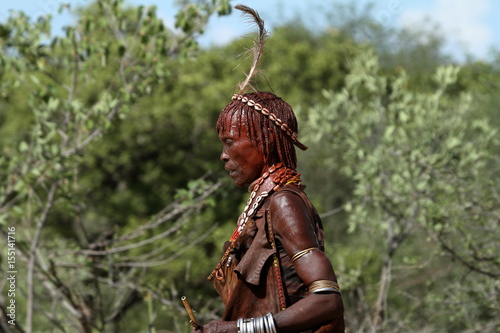 Volksstamm der Hamar im Omo Valley von Äthiopien photo