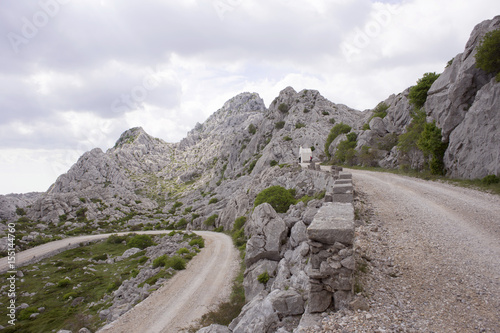 Majstorska cesta - macadam road over Velebit mountain, under Tulove grede.