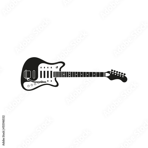 electric guitar on white background