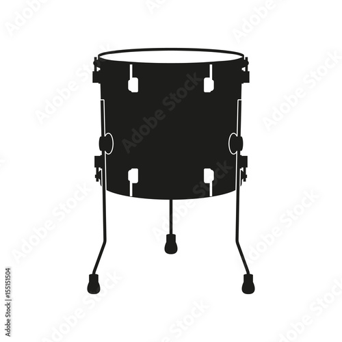 Floor tom drum simple icon on white background