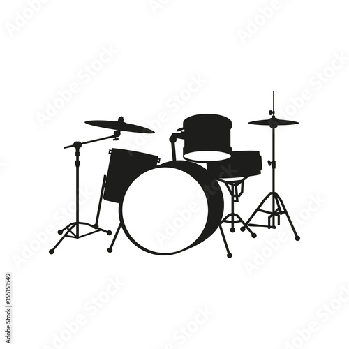 Billede på lærred drum-type installation on white background