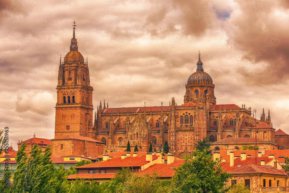 
Salamanca, Spain: The New Cathedral, Catedral Nueva at the sunset
