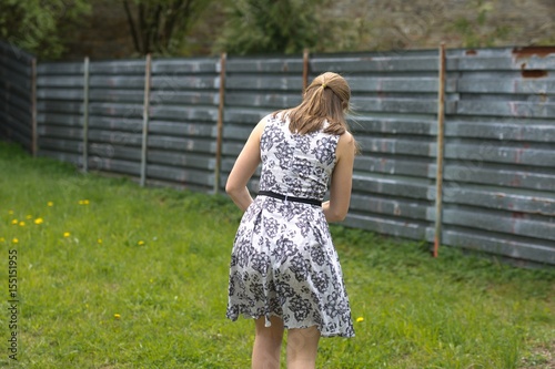 girl walking on meadow © Eva