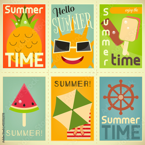 Summer Time Posters Set
