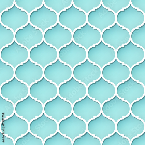 Abstract seamless pattern in Arabic style. Muted colors.