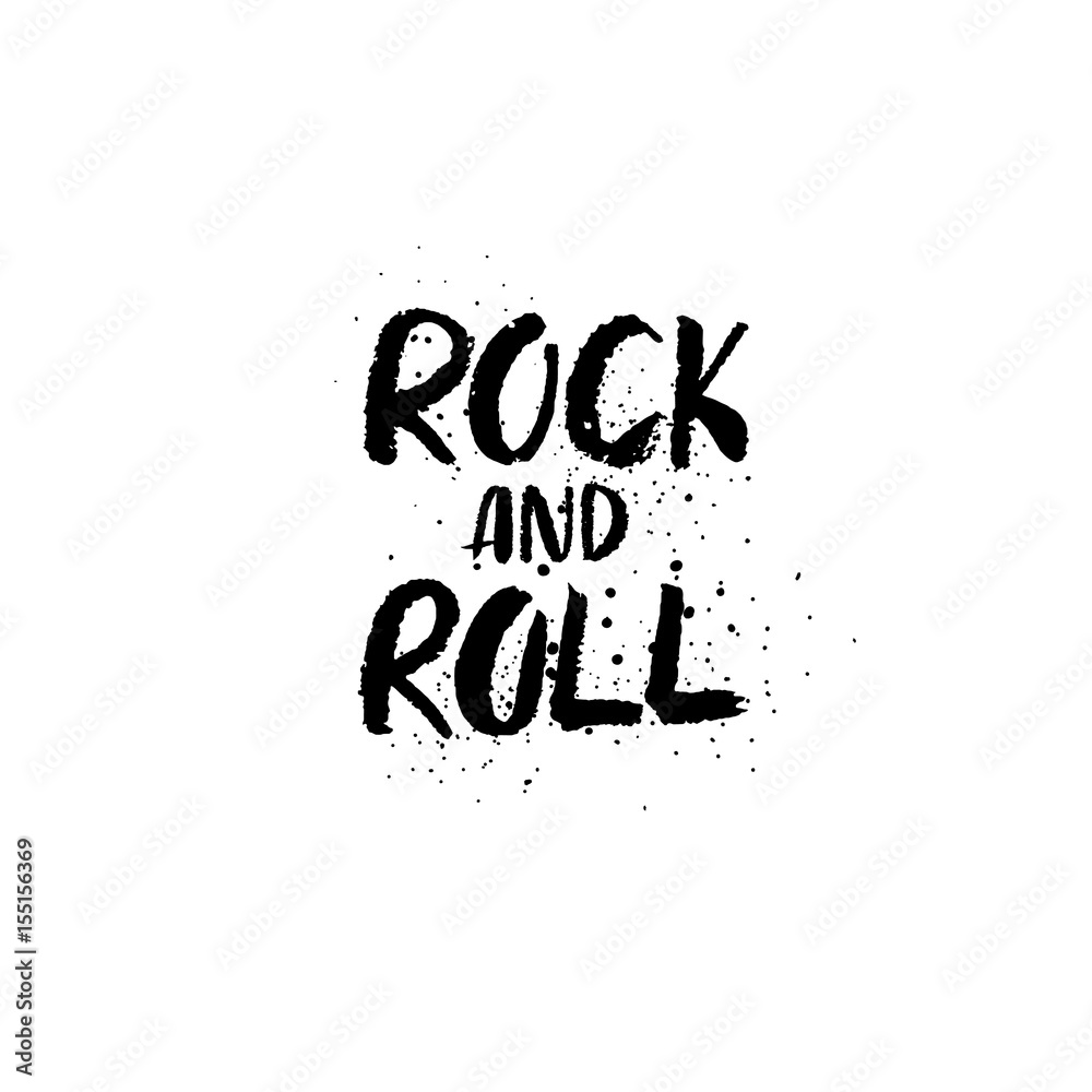 Fototapeta premium Rock And Roll Brush Lettering.