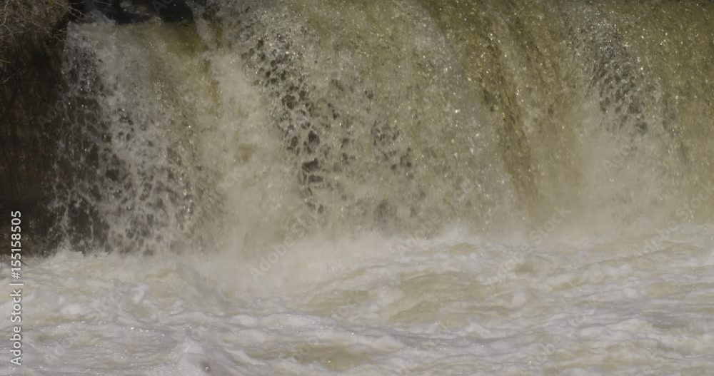 Waterfall rushing water slow motion Waterfall rushing water slow motion