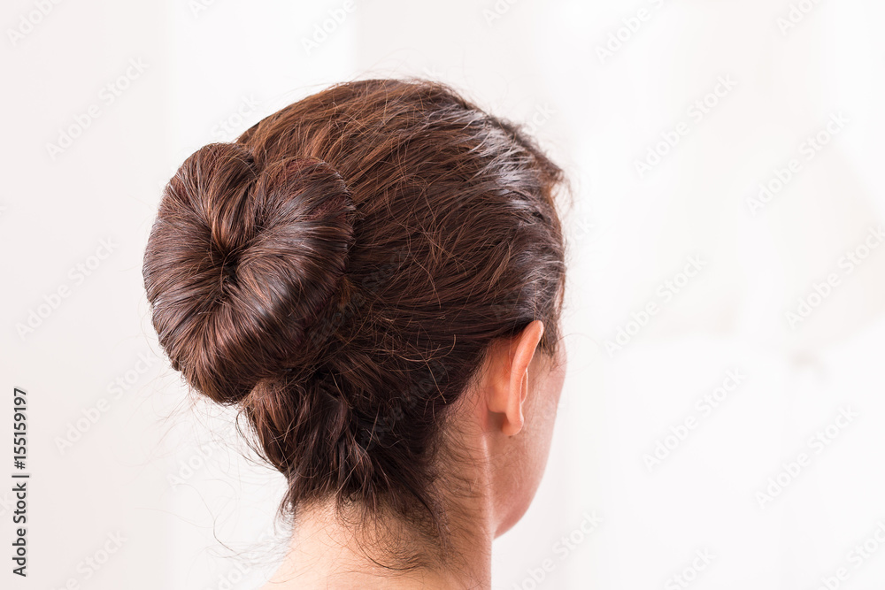 Hair bun heart shaped Hair bun heart shaped