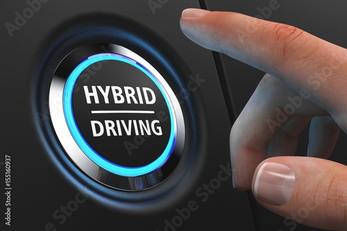 Button Hybrid Driving - Hand photo