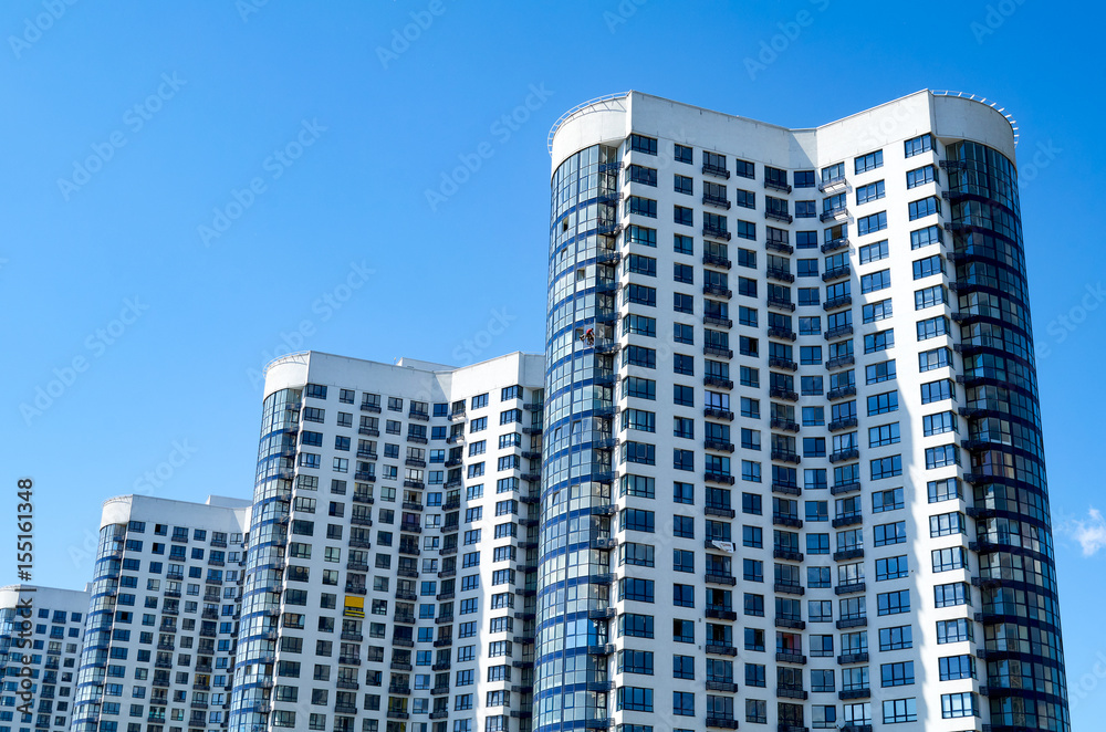 Architecture cityscape view with modern building skyscrapers.