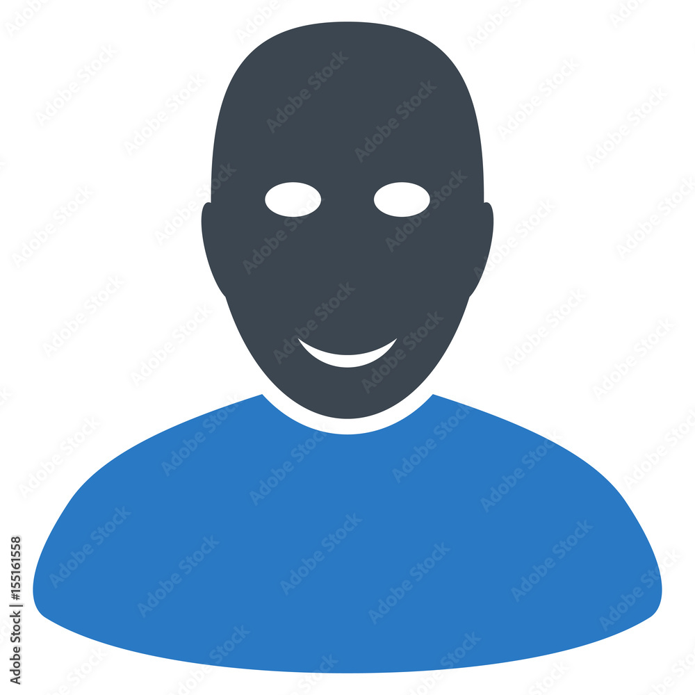 User flat vector illustration. An isolated illustration on a white background.