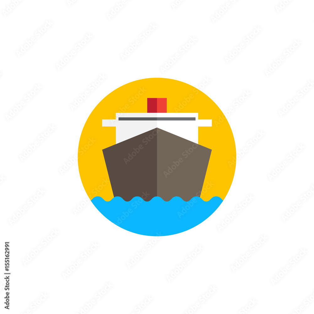 Vector cargo ship icon Vector cargo ship icon