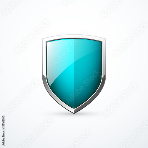 Vector turquoise shield icon