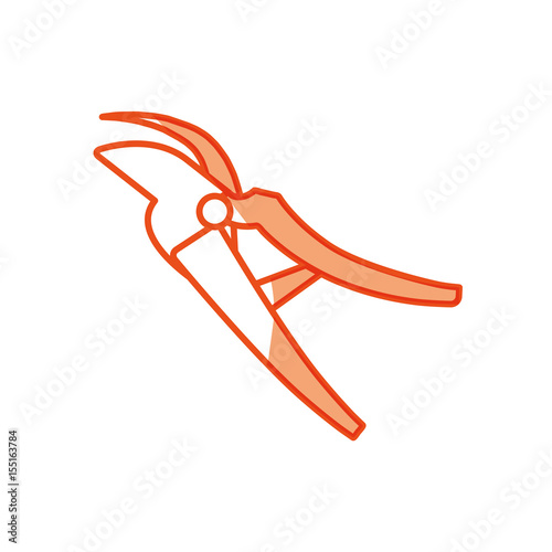 pruners tool gardening vector icon illustration graphic design