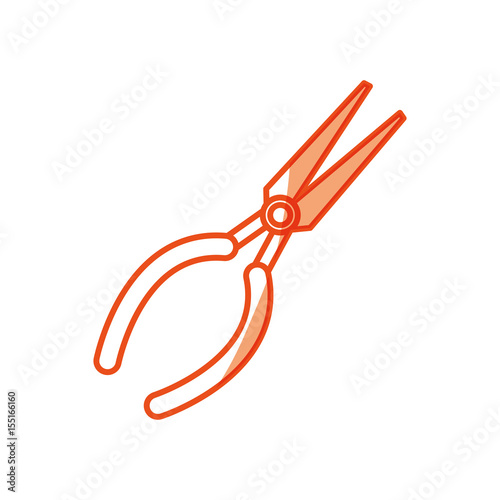 plier tool repair vector icon illustration graphic design