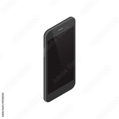 modern smart phone isolated on white background