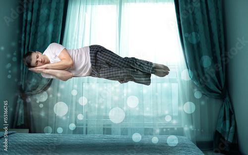 Sleep paralysis concept. Yo...