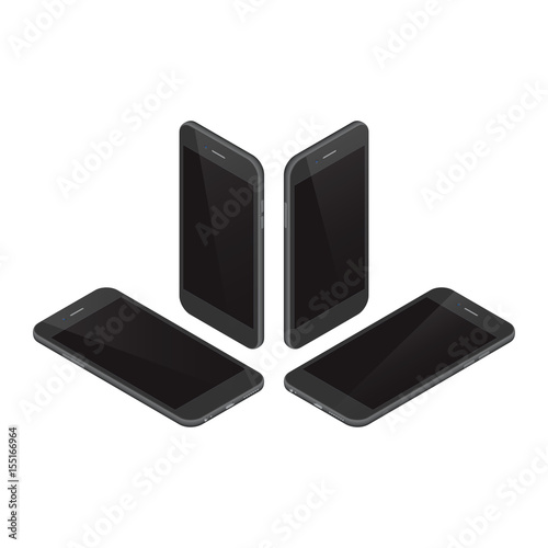 Perfectly detailed modern smart phone isolation