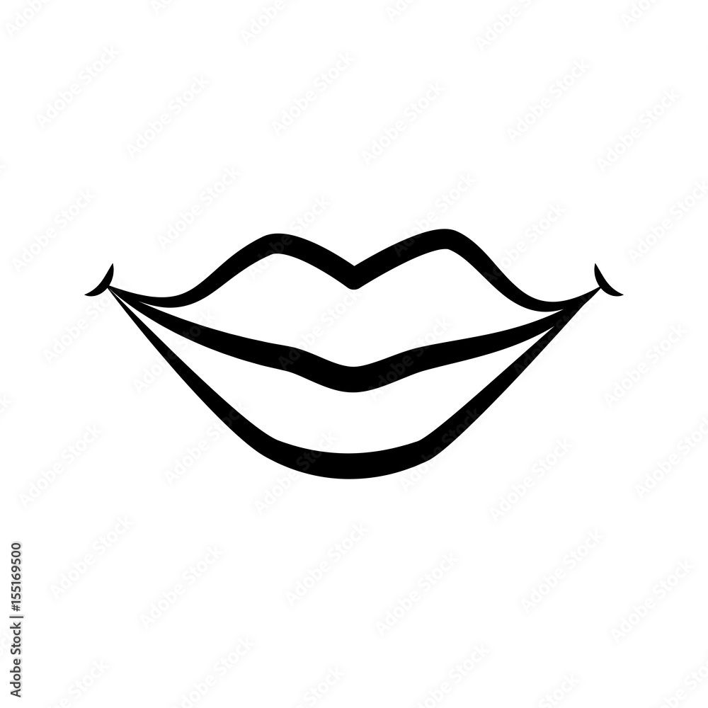 Mouth and lips cartoon icon vector illustration graphic design Mouth and lips cartoon icon vector illustration graphic design