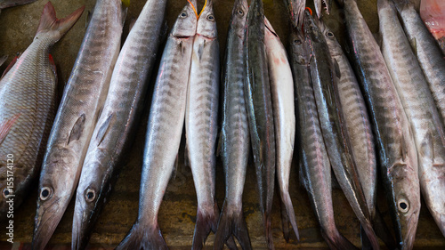 Raw fish at a tropical fishmonger, Seychelles