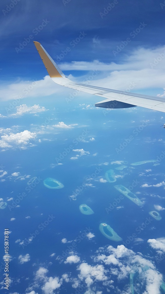 Malediven aus dem Flugzeug Malediven aus dem Flugzeug