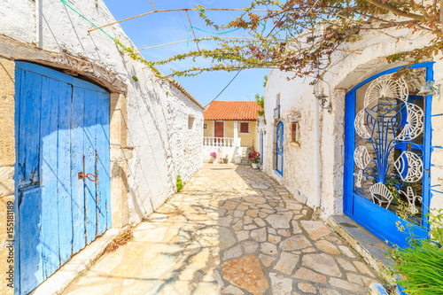 Typical colorful village in Mediterranean style, Greece © Marcin Krzyzak