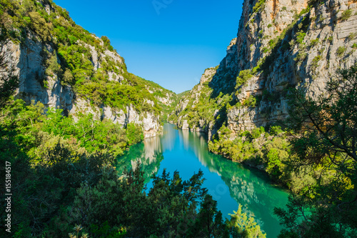 Obraz na płótnie Vue sur les Basses Gorges du Verdon. Provence. France. w salonie