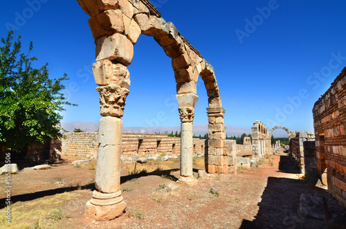 Ruins of the Umayyad city of Anjar , Lebanon 