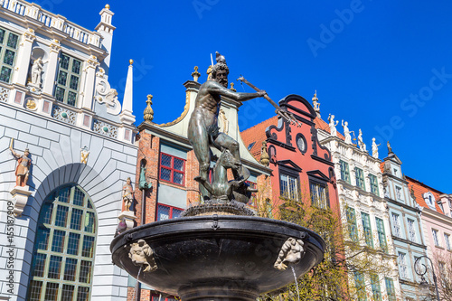 Fountain of Neptune in Gdansk