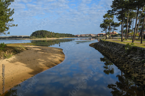 Sky and lake of Vieux Boucau  photo