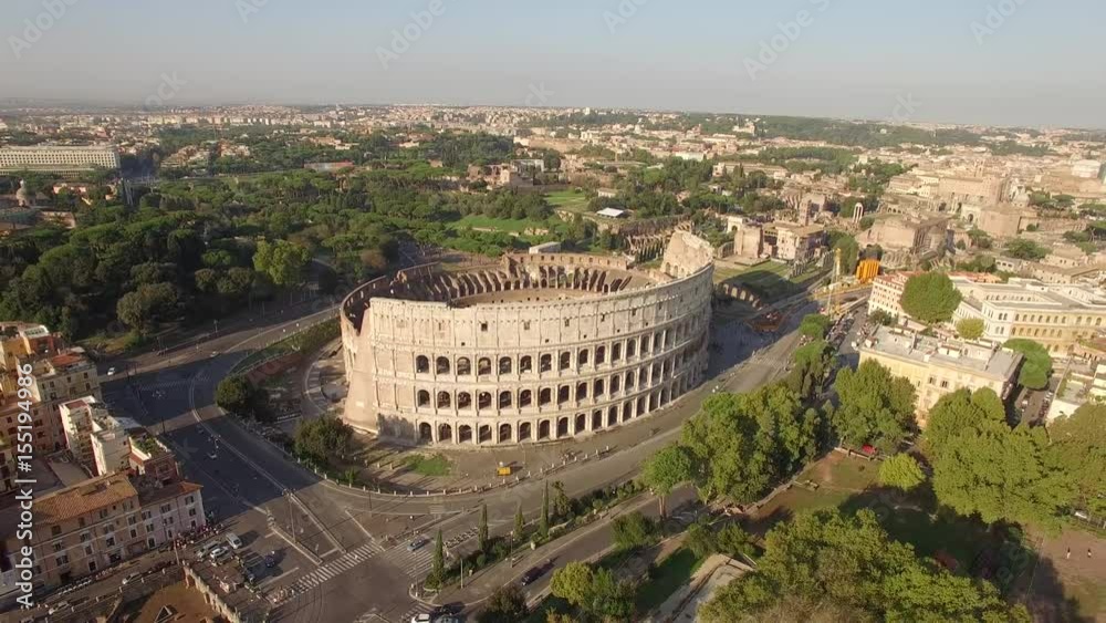 Rome, Italy- Aerial shot of Colosseum Rome, Italy- Aerial shot of Colosseum