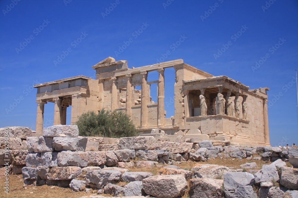 L'Erechteion et les Caryatides à l'Acropole d'Athènes