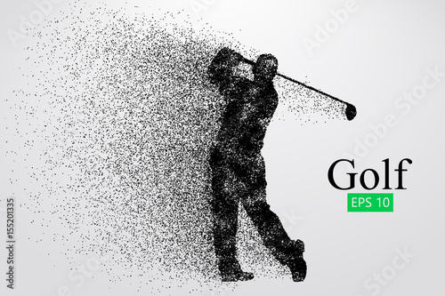 Silhouette of a golf player. Vector illustration