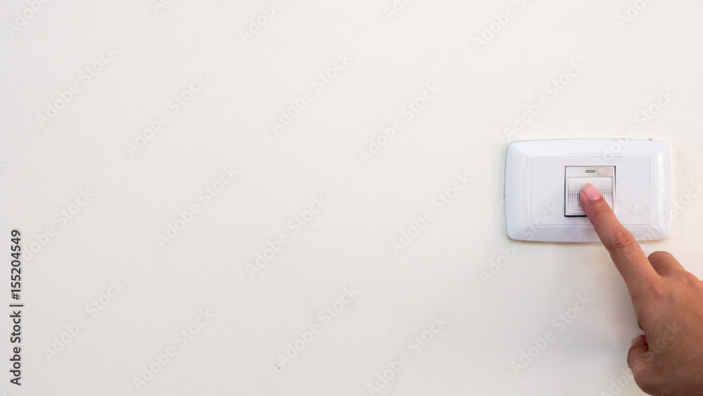 old Switch lights with hand white background