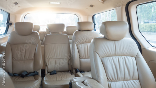 Leather brown interior car