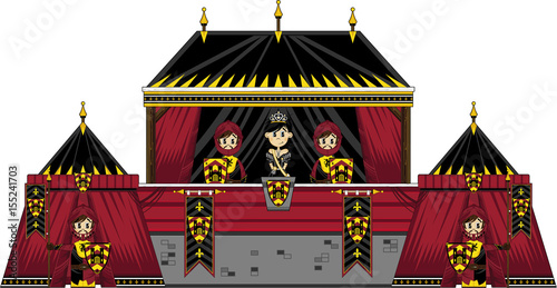 Cartoon Fairytale Princess and Knights